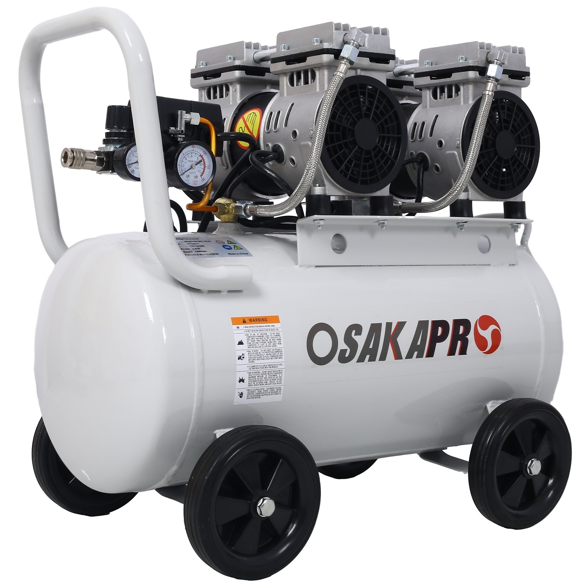 BlackTeck Portable Electric Vertical Air Compressor — 13-Gallon, 2.5 HP, Oil-Free, 115 PSI, 70dB, Model# N2-64407